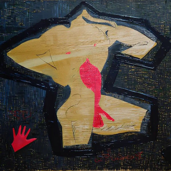 Etruscan dance., 1997, oil on canvas, 93x110 Author`s property