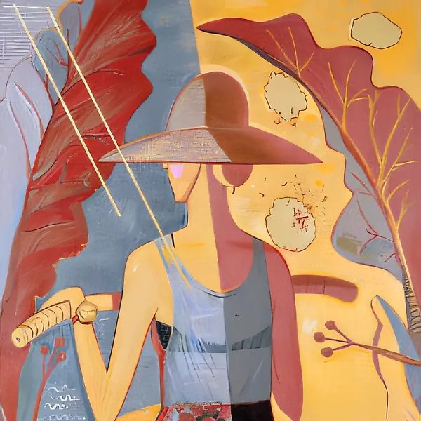 A romantic cyclist., 1997, oil on canvas, 110x90 Author`s property