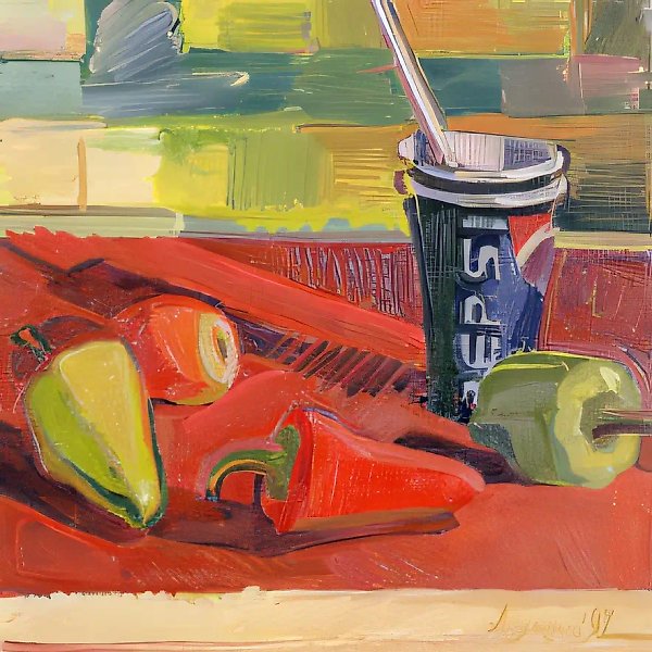 Red pepper., 1997, oil on canvas, 30x30 Author`s property