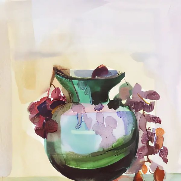 Bunch of grapes II., 1996, paper, water-colour, 24x18 Author`s property
