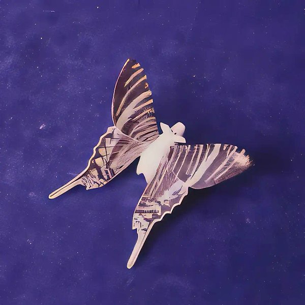 Свинки с крыльями бабочки Urania Leilus, 1994, фарфор, 4,5х12х12 Собственность автора