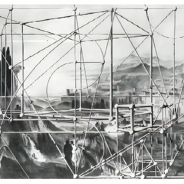 Sketch of a Landscape, 1982, cardboard, pencil, 60x80. Author`s property