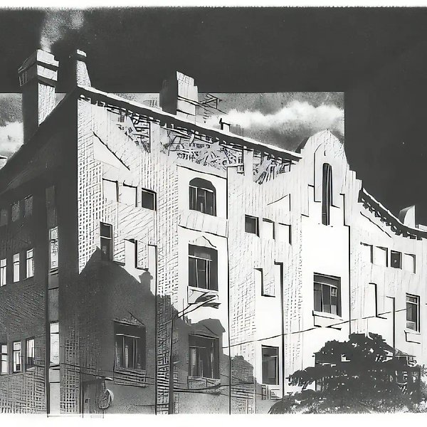 Дом, 1991, картон, карандаш, 60х80. Собственность автора