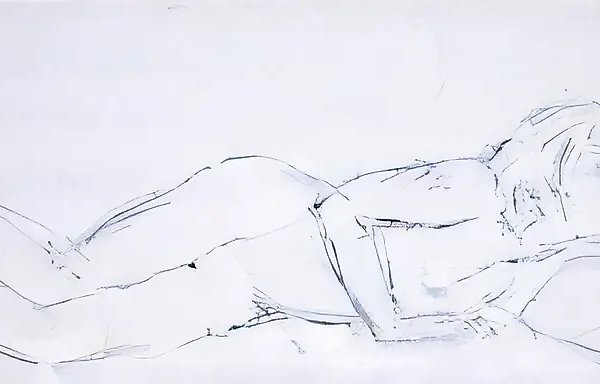 Бара I, 1994, пастель, уголь, графит, холст, 65х207