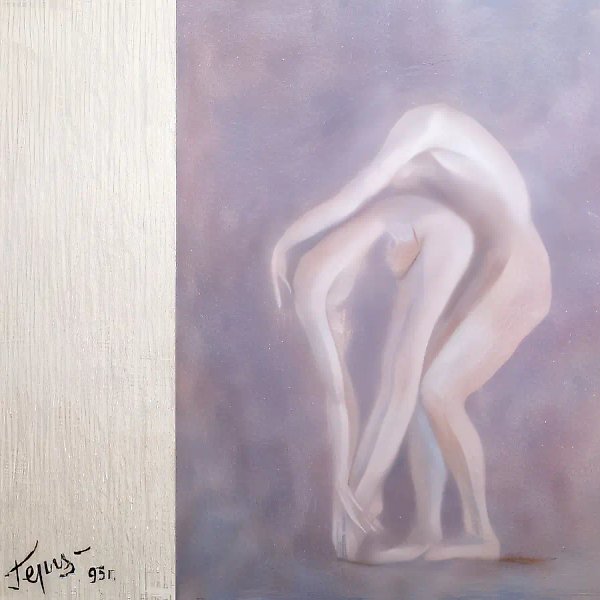 两人，1993年，布面油画，100x120厘米。作者收藏