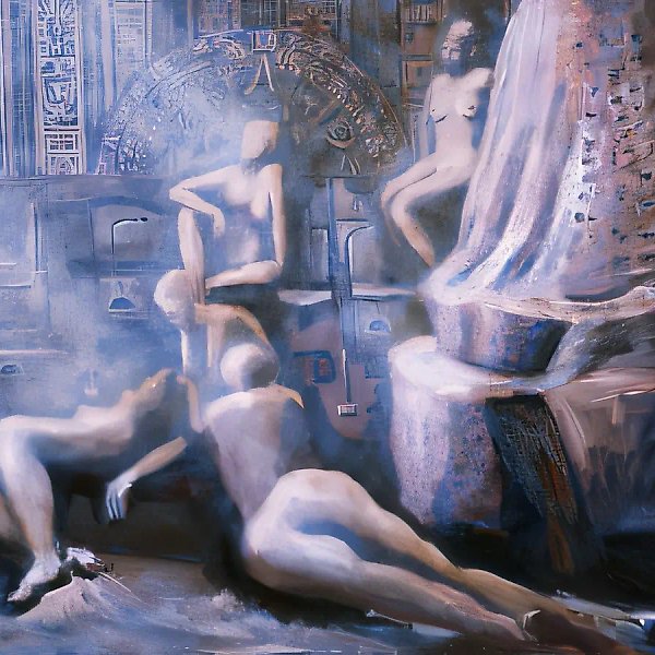 圣经主题《雅歌》，1990年，布面油画，80x100厘米。私人收藏，荷兰。
