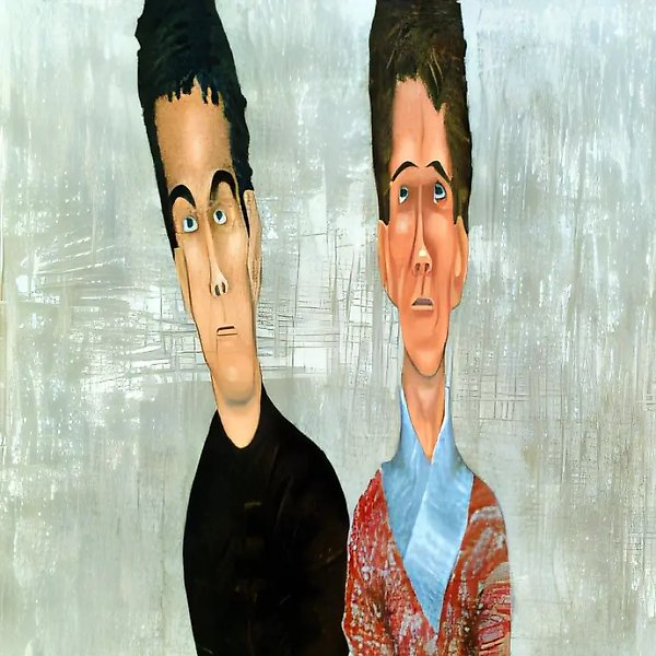 С Ильей, 1993, холст, масло, 200х150 Собственность автора