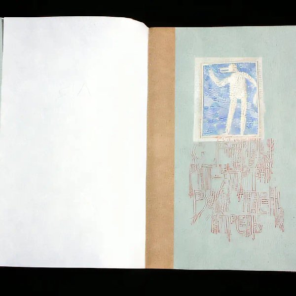 青铜之书，1991年，纸张、纸板、水彩、青铜、拼贴，20.3×13.2厘米 作者自藏