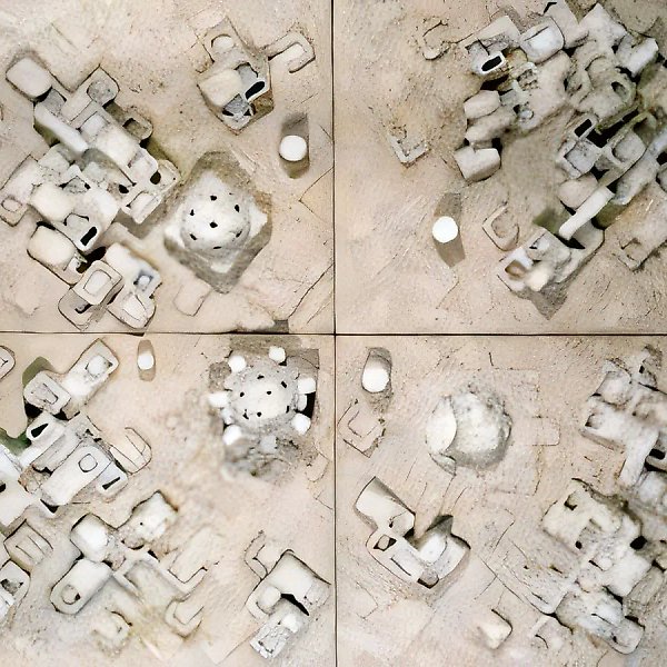 Asia. City of the Dead, 1987, mixed technique, 100x120x12.5 cm. Collection of Contemporary Art of the State Museum-Reserve