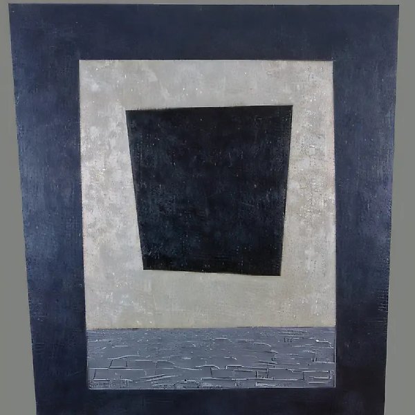 Чёрный квадрат в пространстве, 1985, масло на холсте, 110x80 см. Собственность автора