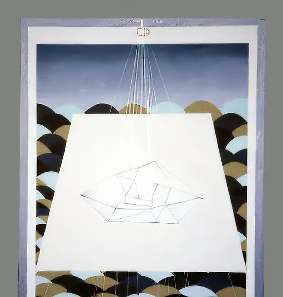 Кристаллы связей, 1994, Холст, акрил, 180х100 см Собственность автора
