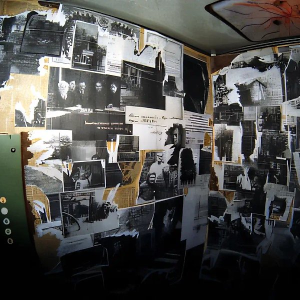 Entrance №1. Installation, decollage in the elevator, 1993, decollage. Authors` property