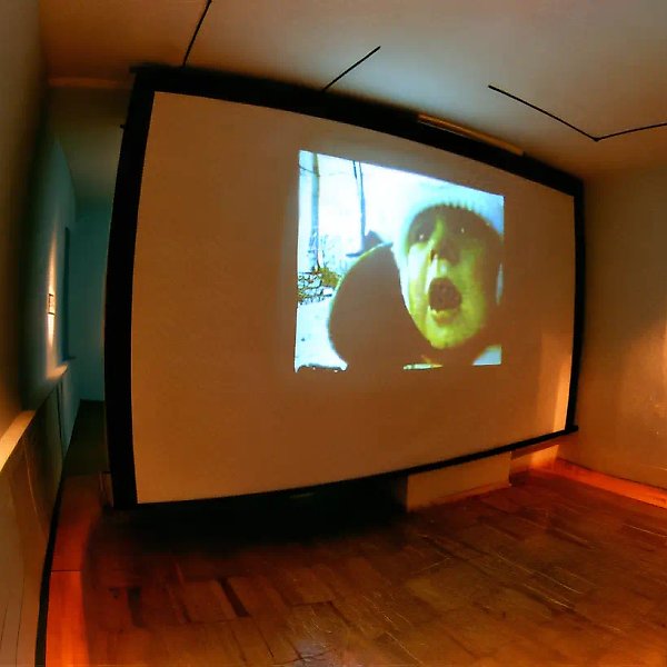 Light of a Distant Star. Video installation, «Shkola» Gallery, 1994, photo objects, VHS video projection, A+D Home video