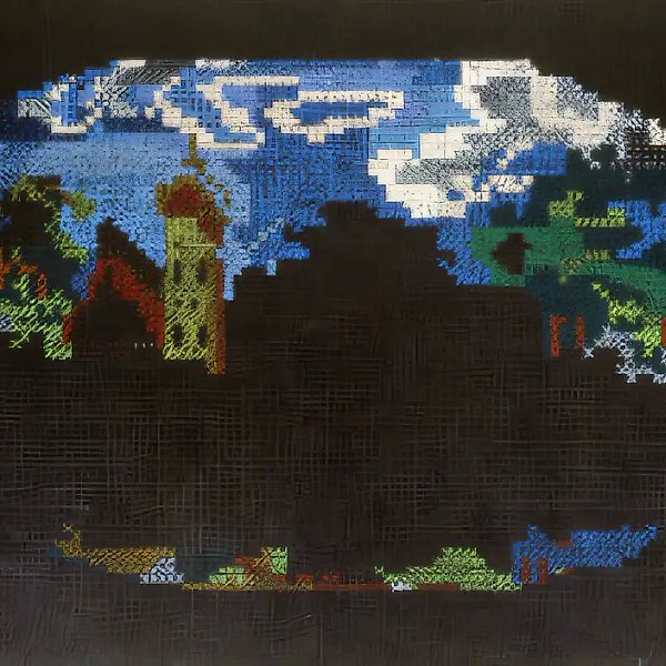 Неоконченная вышивка, 1989, смешанная техника, 120х200 Собственность автора