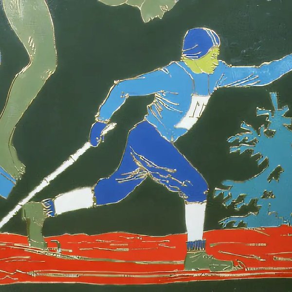 Бесноватые. Триптих. 2-я часть, 1989, смешанная техника, эмаль, 120х200 Собрание Петера Людвига