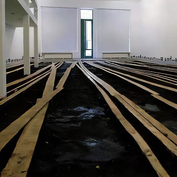 Above black mud, 1994, mud and wood,   Regina Gallery, Moscow