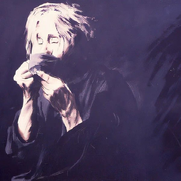 An Old Woman, 1991, Acrylic on cardboard, 80x140 cm Author’s property