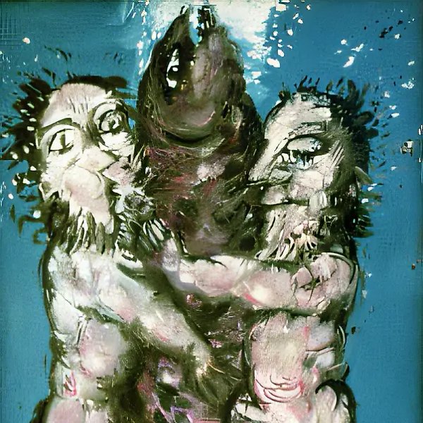 神圣之鱼的使徒,1988年,纸本,油画,92x68厘米 作者收藏
