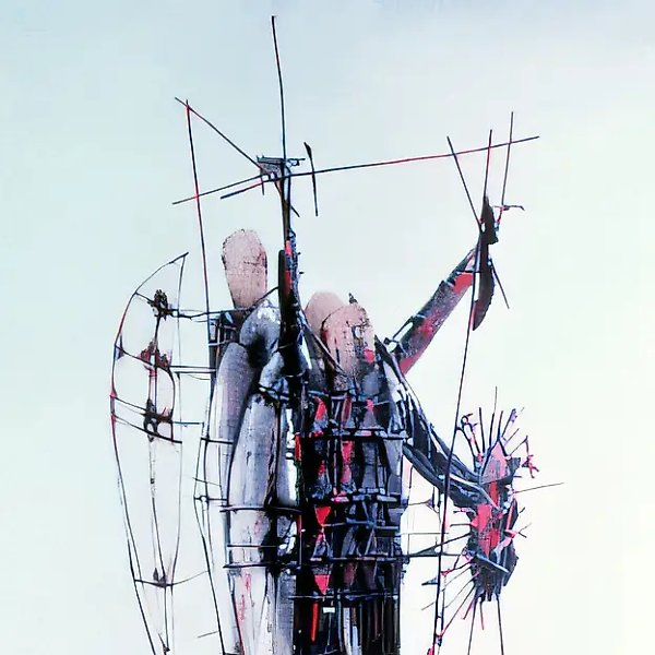 天使生物,1988年,金属,焊接,120x80x60厘米,"莫斯科调色板"画廊,莫斯科