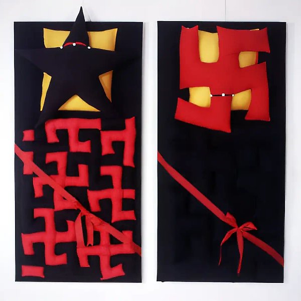 Two Beds, 1991, Textile, 150x75, 150x75 Collection of contemporary art of Tsaritsino Museum, Moscow