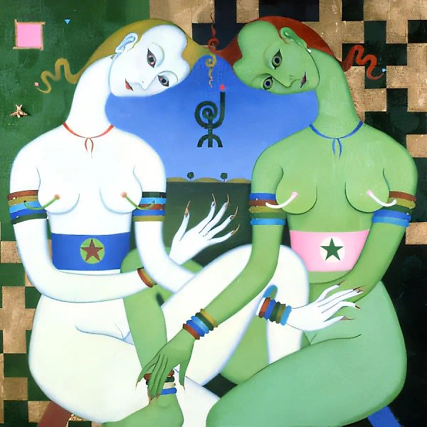 N19, 1990, oil on canvas, 80x80 Private collection, Germany