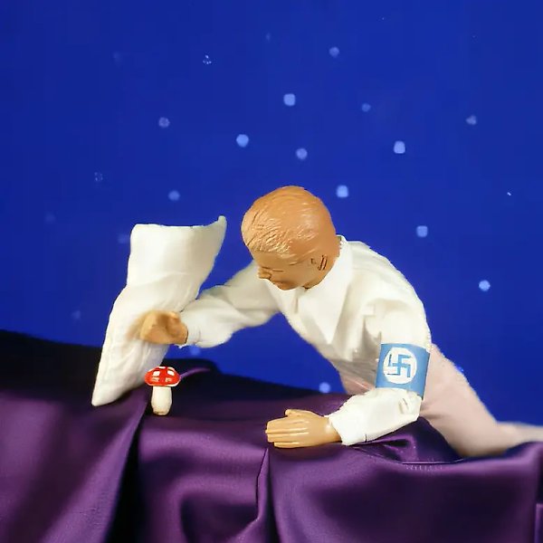 Under the Pillow (together with G. Abramishvili), 1995, Cibachrome, 60x50 cm. Authors` property