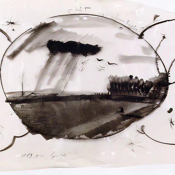 Гроза, 1993, Бумага, тушь, кисть, 60х85 см Собственность автора