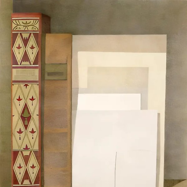 Книжная полка с Ларри Абрамсоном, 1980, бумага, цветной карандаш, 116х102