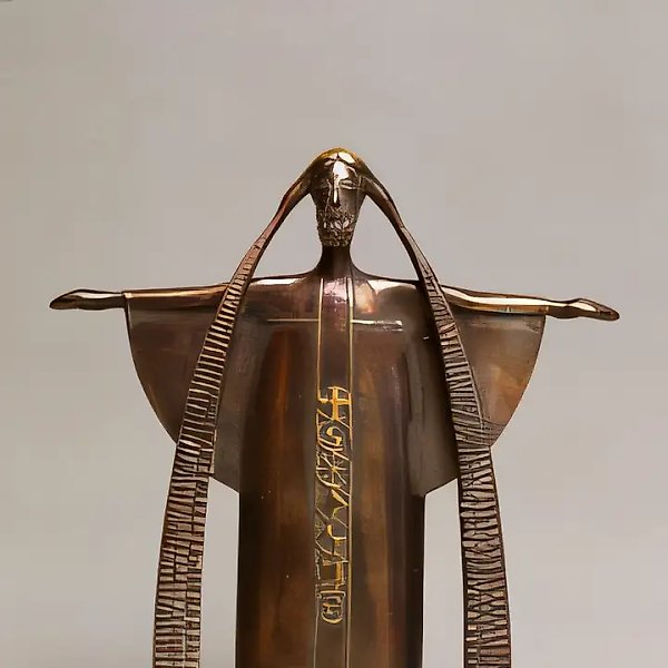 Посланец, 1996, бронза, 25,5х24х9