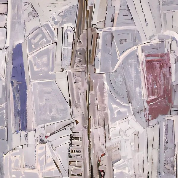 Structure in Grey, 1990, canvas, acrylic. Ministry of Culture of the Russian Federation