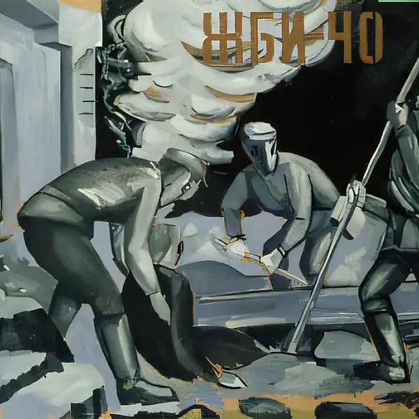ЖБИ-40. Из цикла "Пердо", 1987, Оргалит, алкидная эмаль, 120 х 200 см Собрание П.Халонен, Хельсинки, Финляндия