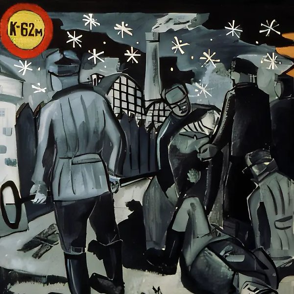Последний-решительный. Из цикла "Пердо", 1987, Оргалит, темпера, 120 х 200 см Собрание П.Халонен, Хельсинки, Финляндия