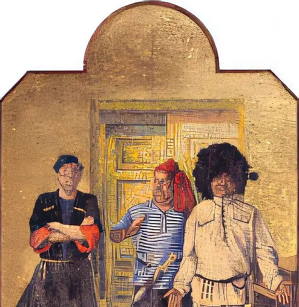 Артисты - метростроевцам, 1992, мозаика,