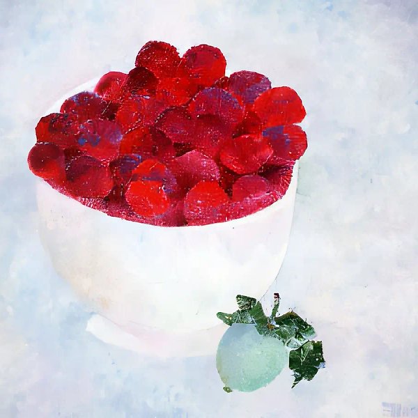 Натюрморт с яблоком, 1992, холст, масло, 70 х 50 Частная собрание, Россия