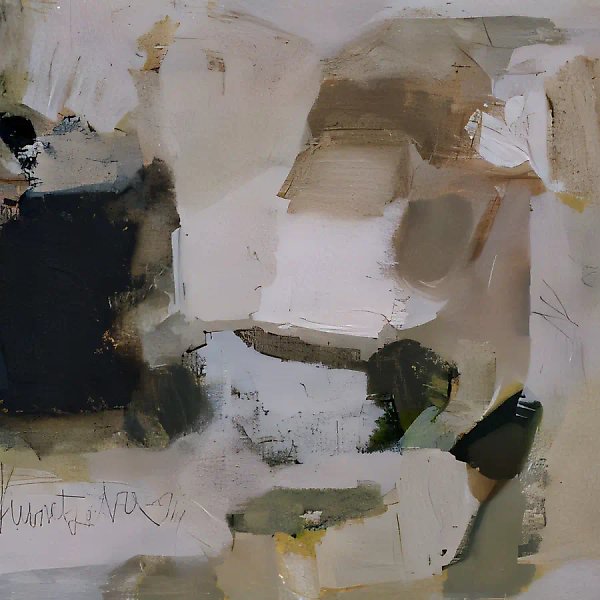 Белое и серое, 1994, холст, масло, акрил, 90 х 90 см Собственность автора