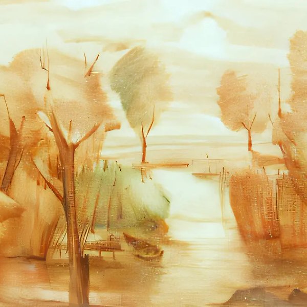 № 13. У излучины, 1986, картон, масло, 50х 75