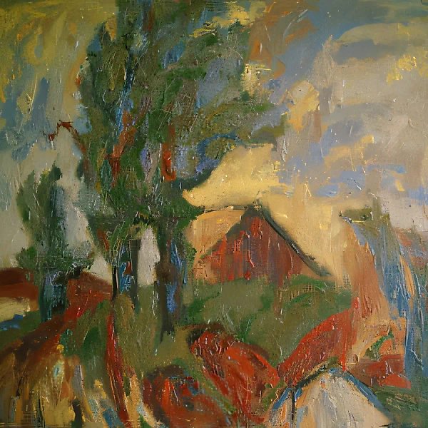 Landscape, 1990, oil on canvas, 80x82
