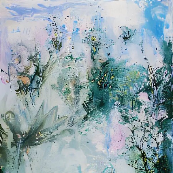 樱花天堂的天使，1993年，布面油画，150×100厘米