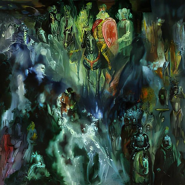 森林的回忆，1990年，布面油画，100×100厘米， "星座" 画廊藏品。