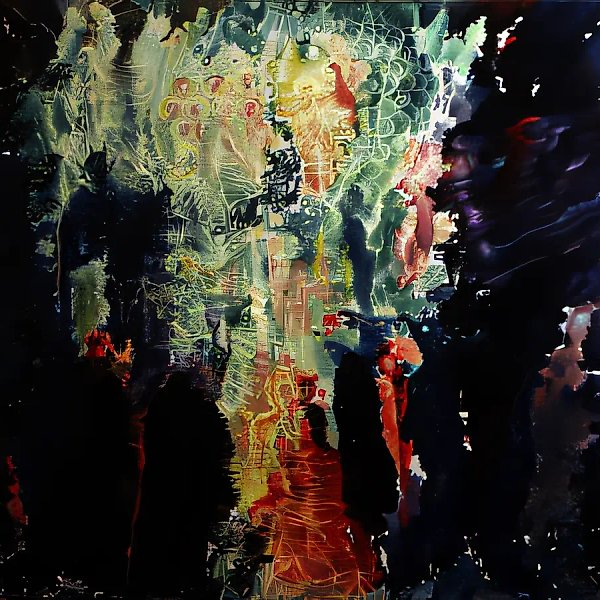 女神勒达，1994年，布面油画，100×100厘米，"占星画廊"藏品。