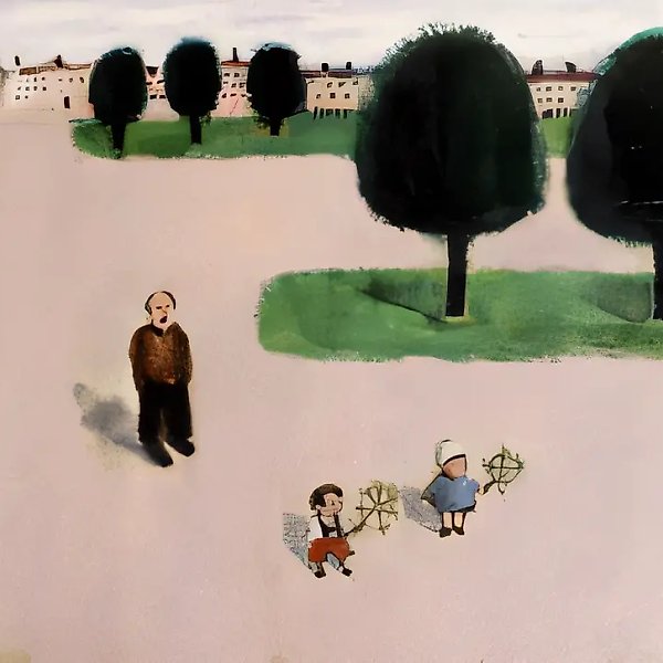 В парке, 1995, холст,масло, 50х80