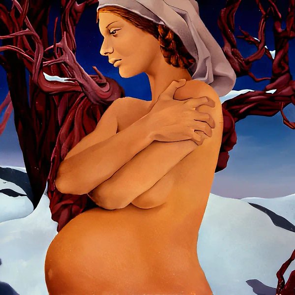 Дом ангела, 1995, дерево, масло, 60х65