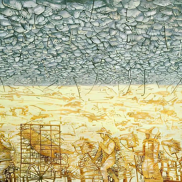 Тяжелое небо, 1995, холст, масло, 110х80