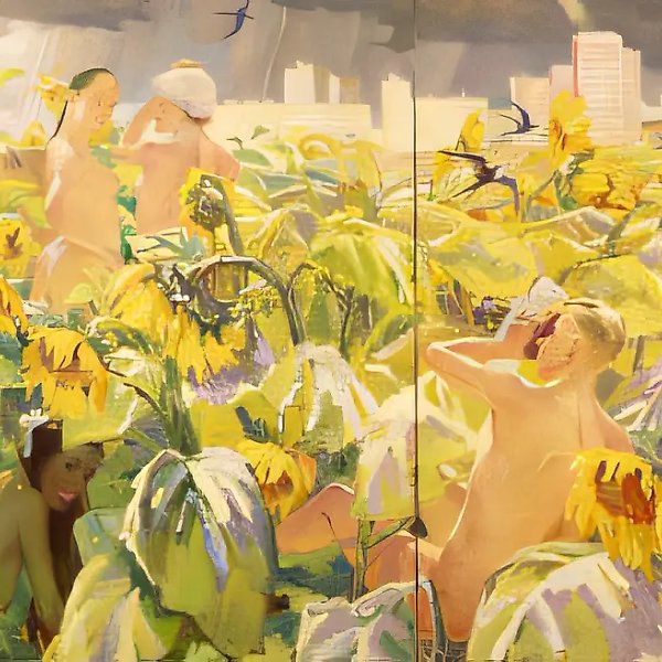 Бемби, 1994, масло на холсте, 200x350