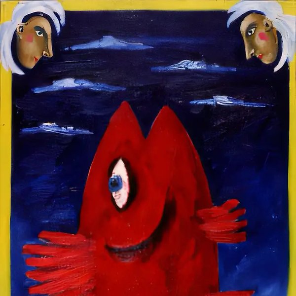 Рыба, 1995, холст, масло, 60х80