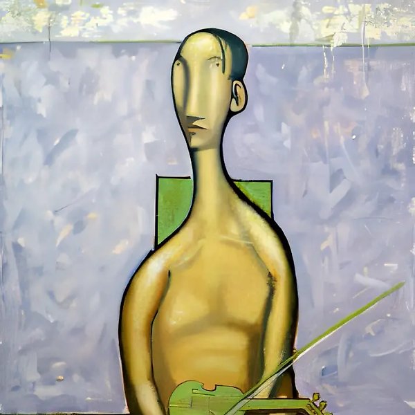 Musician, 1996, canvas, oil, 110x90