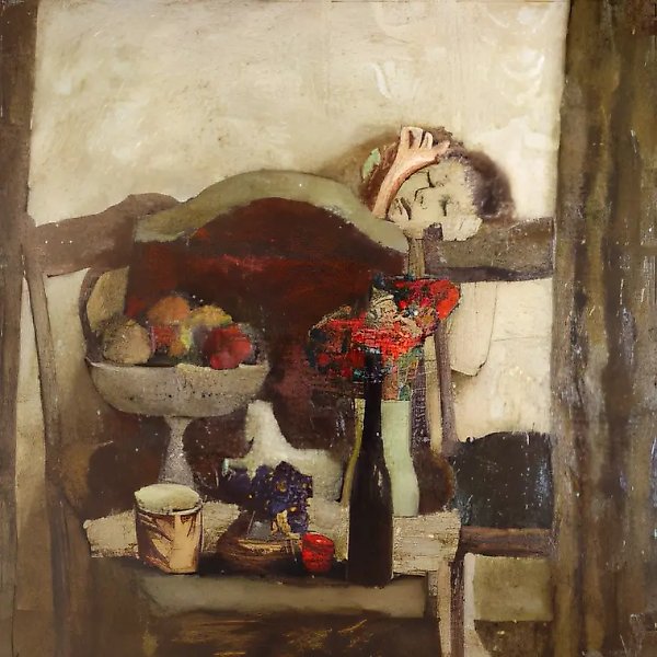 An unfinished still life, 1992, oil on cardboard, 100x80