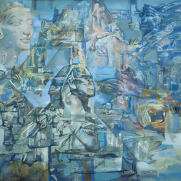 Mysteries of Egypt, 1992, canvas, oil, 90x105