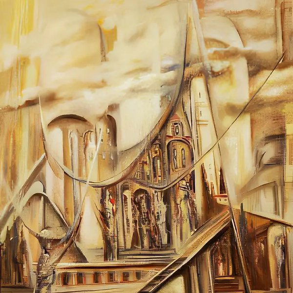Лестница, 1996, масло на холсте, 70x60