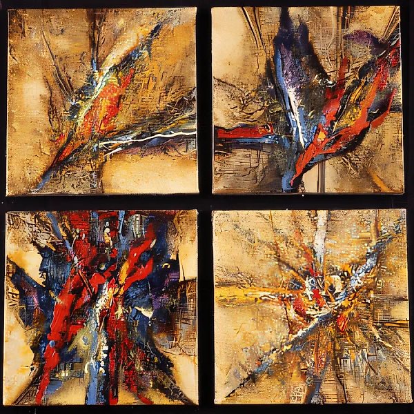 Крест, 1994, холст, масло, 70х70